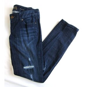 Express Jeans Zelda Skinny Dark Wash Distressed Women's Size 0S